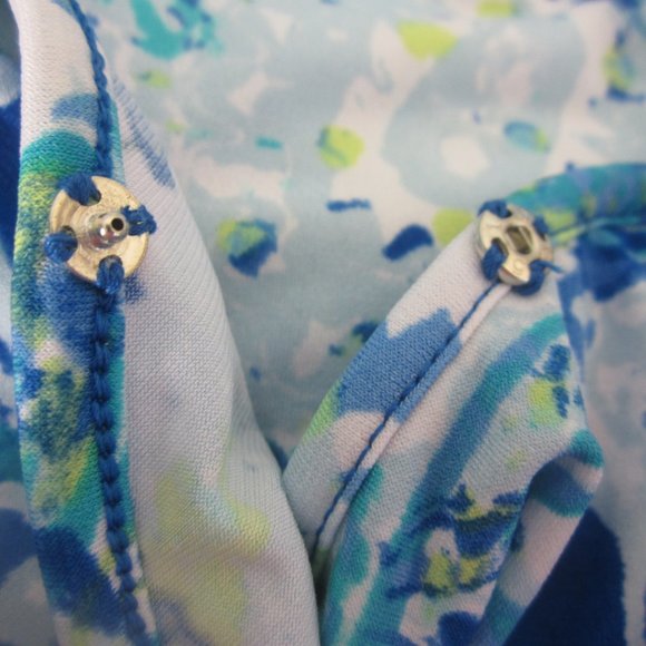 Limited Womens Small Blue Maritime Paisley Dress Knit Ruffle Sundress NWT $99 S - Picture 9 of 11